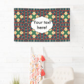 マンダラ万華鏡のように千変万化するパターン 横断幕 (インサイチュ)