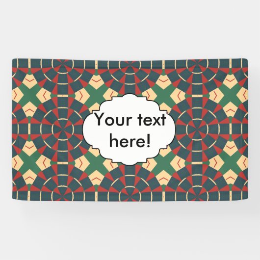 マンダラ万華鏡のように千変万化するパターン 横断幕 (横)