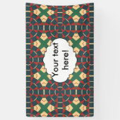 マンダラ万華鏡のように千変万化するパターン 横断幕 (縦)