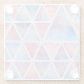 マンダラ三角形パターン ガラスコースター (裏面)