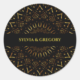 マンダラ伝統的クラシックエレガントラグジュアリー結婚ズ ラウンドシール