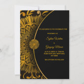 マンダラ伝統的クラシックエレガントラグジュアリー結婚ズ 招待状 (裏面)