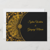 マンダラ伝統的クラシックエレガントラグジュアリー結婚ズ 招待状 (正面)