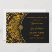 マンダラ伝統的クラシックエレガントラグジュアリー結婚ズ 招待状 (裏面)