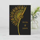 マンダラ伝統的クラシックエレガントラグジュアリー結婚ズ 招待状 (スタンド正面)