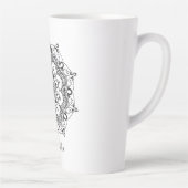 マンダラ名前をカスタムする カフェラテマグ (右)