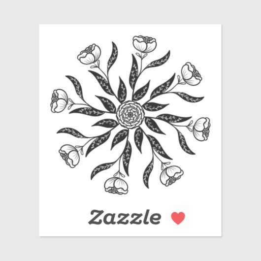 マンダラ幾何学花 シール (シート)