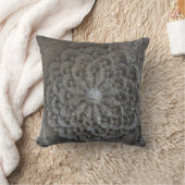 マンダラ彫刻された石の写真スロークッション クッション (ブランケット)