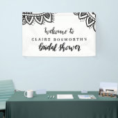 マンダラ手書きブライダルシャワーボホ 横断幕 (トレードショー)