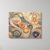 マンダラ抽象芸術ウォールアート キャンバスプリント (正面)