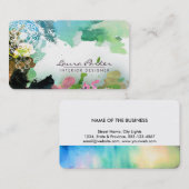 マンダラ抽象芸術グリーンウォーター色アーティストヴィンテージ 名刺 (正面/裏面)