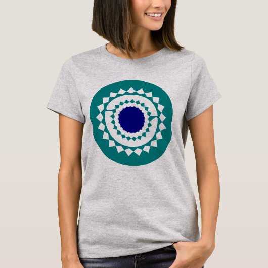 マンダラ柄クロップトップ Tシャツ (正面)