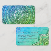 マンダラ柄ヨガ瞑想 名刺 (正面/裏面)