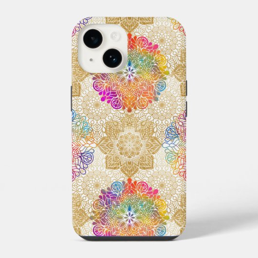 マンダラ柄 iPhoneケース (裏面)