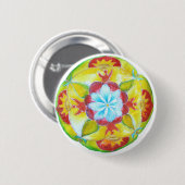 マンダラ標準、5.7 cm(2.25インチ)ラウンドバッジ 缶バッジ (正面&裏面)