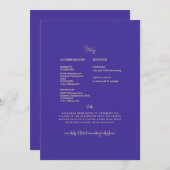 マンダラ王室のブルー結婚ズ詳細 招待状 (正面/裏面)