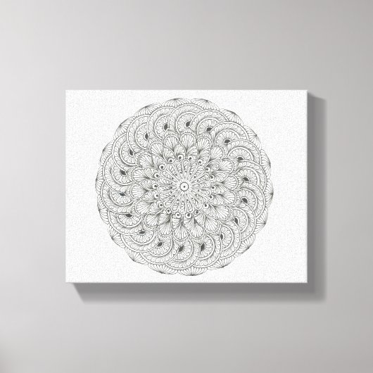 マンダラ球 キャンバスプリント (正面)