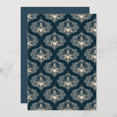 マンダラ疑問に思ミッドセンチュリーオギーの印刷可能星 招待状 (正面/裏面)