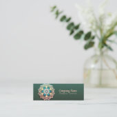 マンダラ白熱［赤熱］光を放つ – 名刺、価格ラベル スキニー名刺 (スタンド正面)