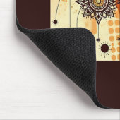 マンダラ素朴暖かいフローラ秋のトーン マウスパッド (コーナー)