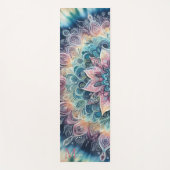 マンダラ絞り染めピンクボホウォーター色名モノグラム ヨガマット (正面)