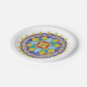 マンダラ絵を描ハンドウォーター色の紙プレート7 in ペーパープレート (アングル)