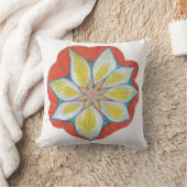 マンダラ絵を描ハンドスロークッション41 cm x 41 cm クッション (ブランケット)