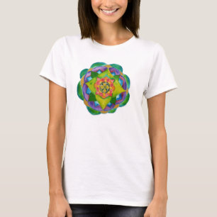 マンダラ絵画ズ・ウィメンズ・アメリカン・アパレル素晴らしジェ Tシャツ