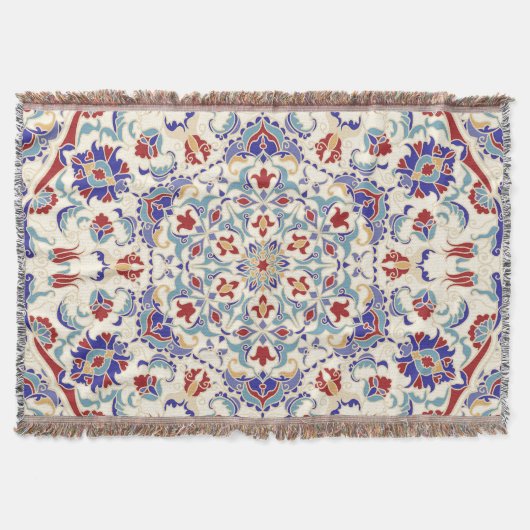 マンダラ美しいカラフル：文化モザイク スローブランケット (正面)