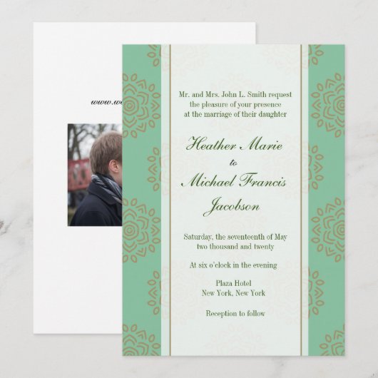 マンダラ美しい 招待状 (正面/裏面)