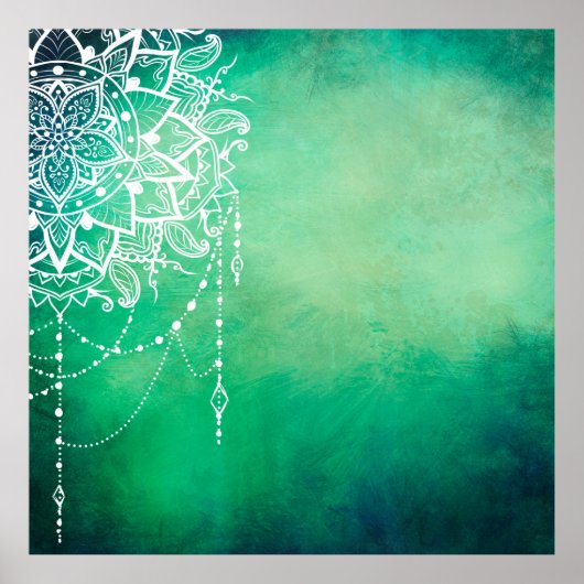 マンダラ背景マンダラスピリチュアル ポスター (正面)