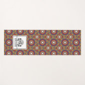 マンダラ花モノグラム名前をカスタムする文字M ヨガマット (正面(横))