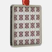 マンダラ花柄パターン メタルオーナメント (右)