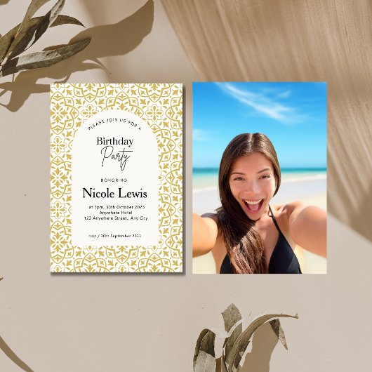 マンダラ装飾 & アラビアンパターン 招待状 フォト