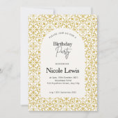 マンダラ装飾 & アラビアンパターン 招待状 フォト (正面)