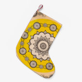 マンダラ装飾:民族スタイルデザイン。 スモールクリスマスストッキング (正面 (吊り時))