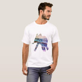 マンダラ象のアート描画 Tシャツ (正面フル)