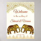 マンダラ象縁どインディアン結婚ズファ ポスター (正面)