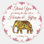 マンダラ象縁どインディアン結婚ズ ラウンドシール (正面)