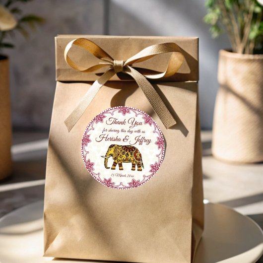 マンダラ象縁どインディアン結婚ズ ラウンドシール