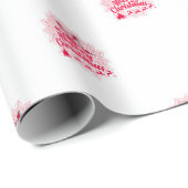 マンダラ赤と白クリスマスラッピング紙 ラッピングペーパー (ロールコーナー)