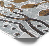 マンダラ金ゴールドデザイン ポスター (角)