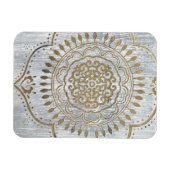 マンダラ金ゴールドデザイン マグネット (横)