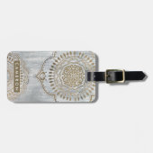 マンダラ金ゴールドデザイン ラゲッジタグ (正面横)