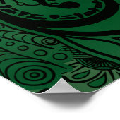 マンダラ金ゴールドドリームキャッチャーSeahorseコンセプトアート ポスター (角)