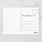 マンダラ金ゴールドブルーパープルフローラスクリプト ポストカード (裏面)