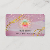 マンダラ金ゴールド瞑想ホリスティックヴィンテージ紫 名刺 (正面)