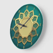 マンダラ金ゴールド ラージ壁時計 (傾斜)