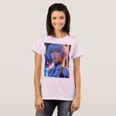 マンダラ風のTシャツを作る:複雑な黒 Tシャツ (正面フル)