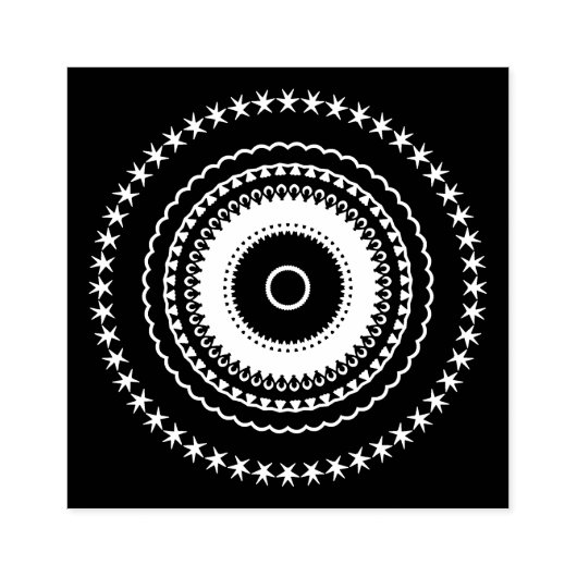 マンダラ風タイル ラバースタンプ (インプリント)